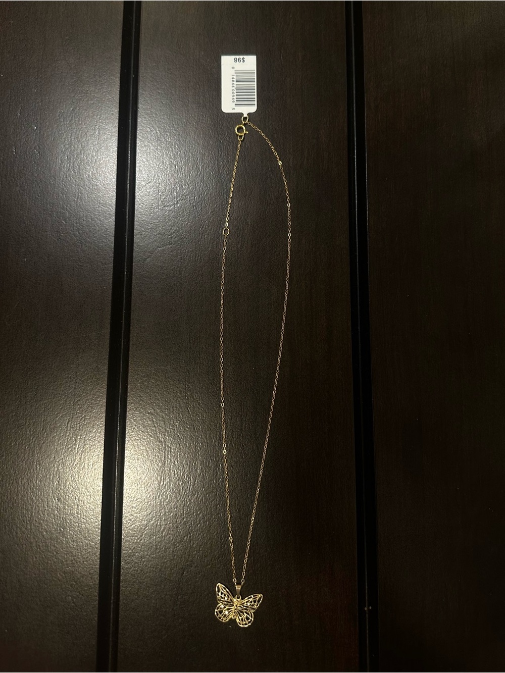 Delicate Gold Butterfly Pendant Necklace